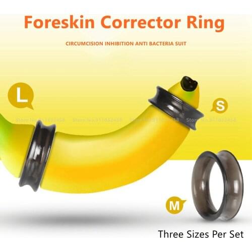 3PCS Multifunction Foreskin Correction Penis Rings Delay Ejaculation Male Chastity Device Screw Shape Cock Ring Sex Toys For Men