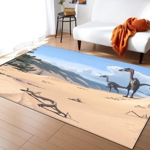3D Dinosaur Rug Carpets Baby Crawling Play Mat Children Bed Room Decoration Anti-slip Flannel Area Rug Living Room Carpet Parlor