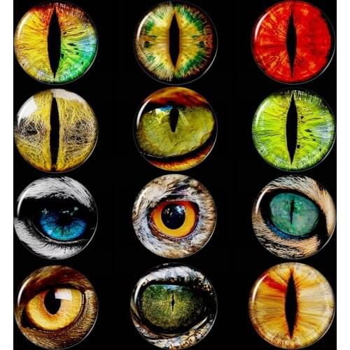5pcs/set Evil Dragon Eyes 25mm Luminous Glass Cabochon In Jewelry Making Supplies Glow In The Dark Fashion Women Men Gift