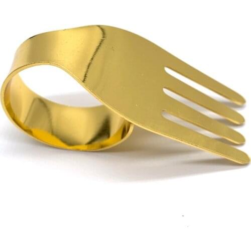 6PCS Western-style Fork Napkin Buckle Wedding Party Home Decoration Hotel Table Western-style Fork Napkin Buckle Napkin Ring