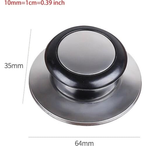 6Pcs Heat Resistant Pot Pan Lid Circular Knob Universal Stainless Steel Lifting Handle Bakelite Grip Home Kitchen Cookware