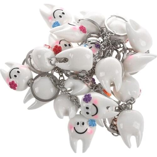 20 pcs Keychain Key Ring Hang Tooth Shape Cute Gift