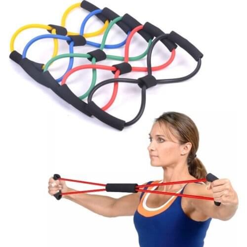 1 Piece Home 8 Shape Yoga Belts Strap Portable Resistance Training Bands Fashion Body Building Fitness Equipment 5 Colors