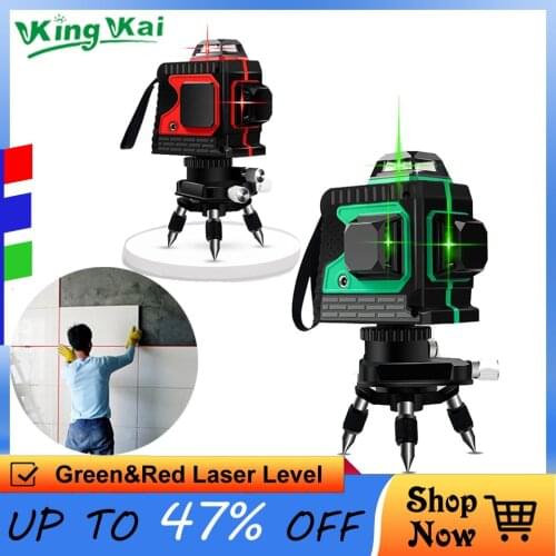 G 3D 12 Lines Green Red Lines Flageship Upgrade Decoration 360 Rotary Wall Multi Line Automatic Self-Leveling Laser Level