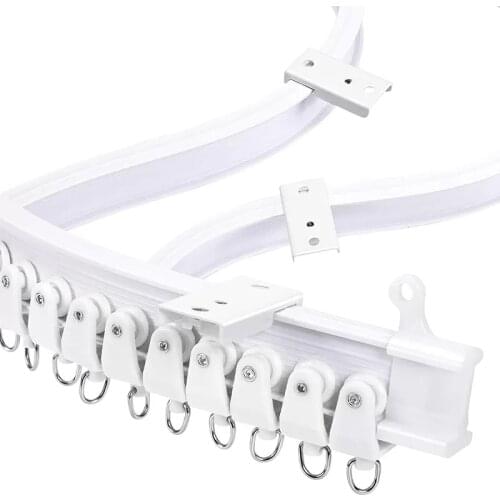 Bendable Plastic Metal Alloy Window Curtain Tracks Poles Wholesale