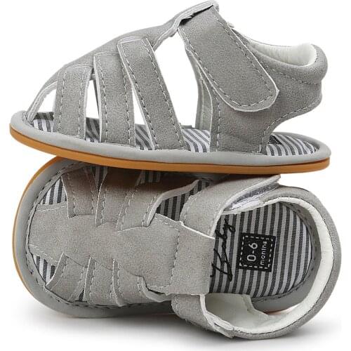 Baby Summer Shoes Newborn Infant Baby Fashion Summer Walking Shoes Prewalker Anti-Slip Pierced Walking Shoes 0-18M