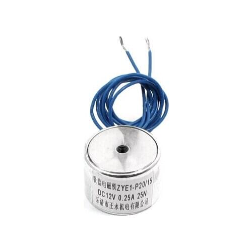 Micro suction cup type DC electromagnet ZYE1-P20/15 DC5V6V9V12V24V Suction 2.5 kg