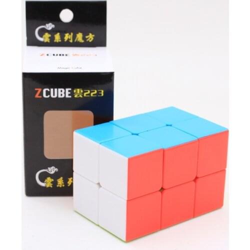 Mofangge Fanxin Zcube Lefun Carbon Firber 2x2x3 Magic Cube 223 White/Black Stickers Puzzle Cubes Kids Educational Funny Toys