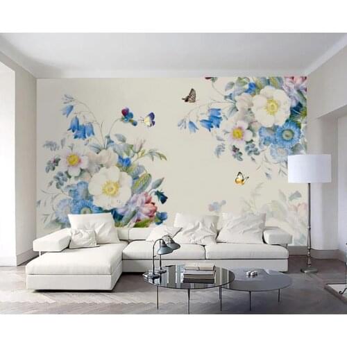 Any Large 3D wallpaper mural custom Hand drawn vintage rose flower wallpaper living room bedroom TV background wallpaper mural