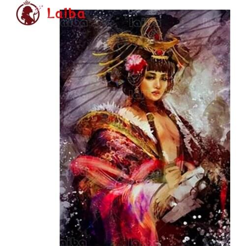 New diamond embroidery Abstract art, sexy japanese woman mosaic diamond paintings full square round drill Home wall decoration