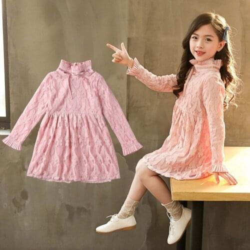 2018 new spring autumn/winter/summer Girls Kids Boys Lace high collar Dress comfortable cute baby Clothes Children Clothing