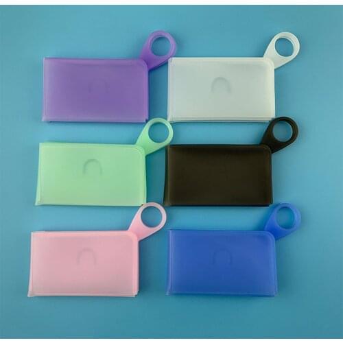 Portable Face Cover Save Silicone Temporary Storage Box Folded Portable Waterproof Clip Face Cover Boxes Caja Para Guardar