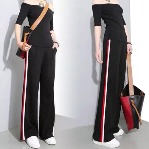 Pregnant Women Wide-Legged Trousers Women Spring And Autumn Wear Fashion Loose Pants thin black long vertical tube mop pants