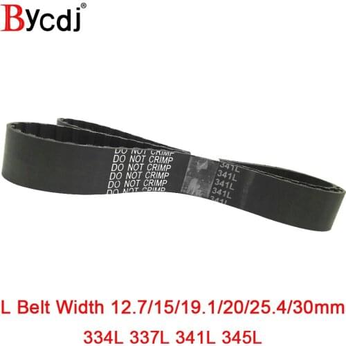 Trapezoid L Timing belt C=334/337/341/345 Width 050/12.7mm 075/19.1mm 25.4mm Synchronous Belt 334L 337L 341L 345L