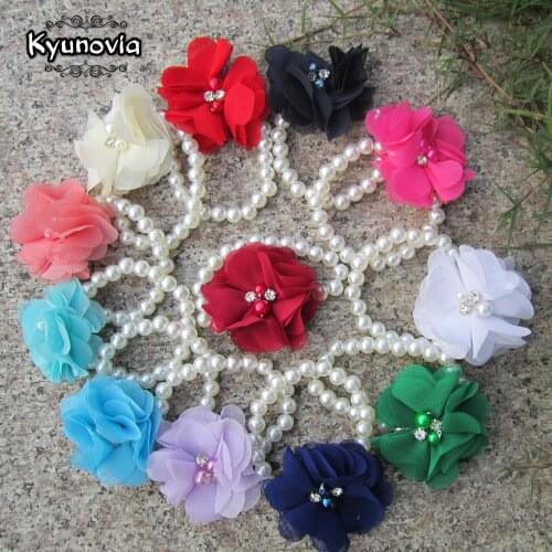 Kyunovia Custom Wrist Corsage Bridesmaid Hand flowers Bride Flowers For Wedding Dancing Party Decor Prom Wrist Band Satin Z06