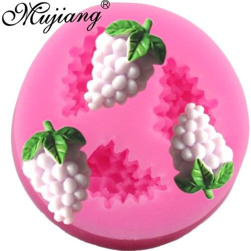 Mujiang DIY Grapes Silicone Fondant Mold Party Cake Decorating Tools Soap Candle Clay Molds Candy Chocolate Gumpaste Moulds
