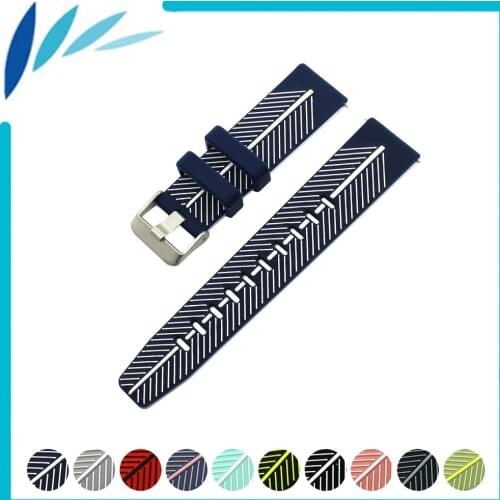 Silicone Rubber Watch Band 22mm for Moto 360 2 46mm 2015 Quick Release Resin Strap Wrist Loop Belt Bracelet Black Blue Green Red