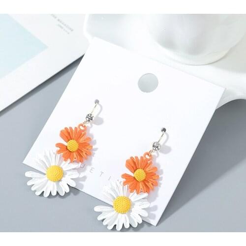 TONGKWOK Bohemia Exaggeration Dangle Earrings For Women Silk Thread Tassel Metal Long Chandelier Earrings #142672