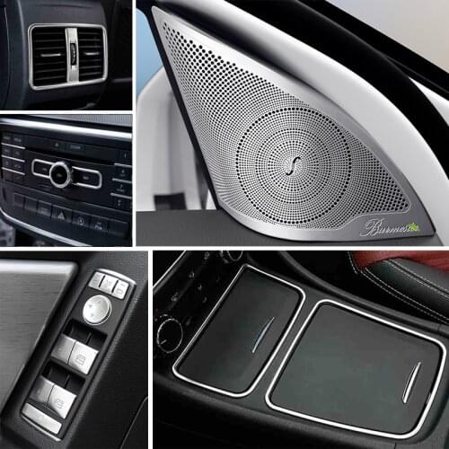 Car Inner Door Audio Speaker Gearshift Panel Door Armrest Cover Trim Sticker for Mercedes Benz A Class W176 GLA X156 Accessories