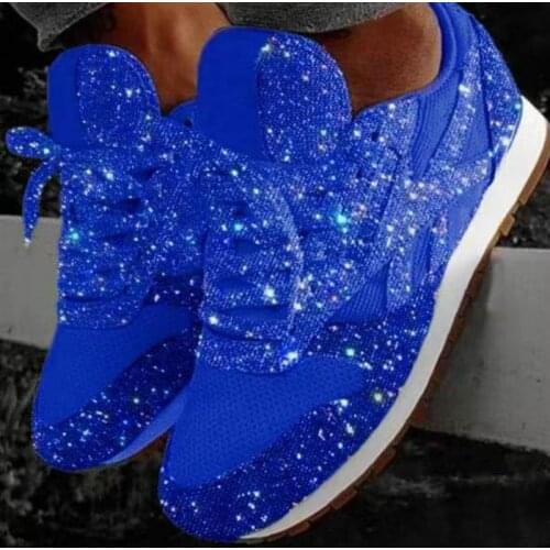 Women Sneakers Bling Wedges Thick Sole Height Increasing Chunky Platform Vulcanized Ladies Loafers Rubber Shoes Zapatos De Mujer