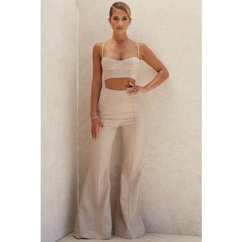 2021 Summer Sexy Spaghetti Strap Crop Top And Pants Women 2 Piece Sets Casual Slim Ropa Mujer Streetwear Femme Outfit