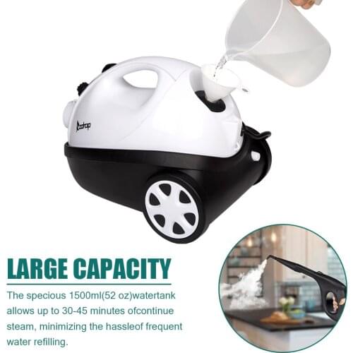 ZOKOP ZSC-1 1500W ETL Certification American UL Plug Stainless Steel Pot Steam Cleaner 19 Accessories - White 190823207