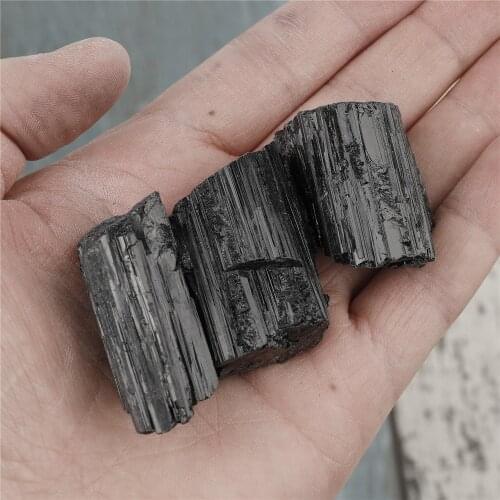 1pcs 2.5-3.5cm Chakra Natural Black Tourmailne Raw Minerals Energy Healing Stones Home Decor