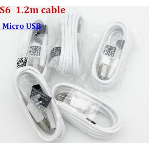 100Pcs/Lot,100% Original 1.2m Micro USB Fast Charger Cable Data Sync fast charging for Samsung Galaxy S6 S7 Note 4 5 Edge S4