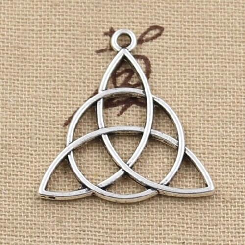 15pcs Charms Amulet 30x28mm Handmade Craft Pendant Making fit,Vintage Tibetan Bronze Silver color,DIY For Bracelet Necklace