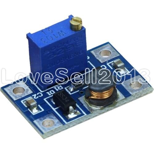2 pcs 2A SX1308 DC-DC 2-24V to 2-28V Step Up Adjustable Power Module Step Up Boost Converter