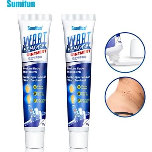 Sumifun 2Pcs Skin Tag Removal Wart Chinese Medicine Treatment Skin Warts Removal Plantar Warts Against Moles Ointment Skin Care