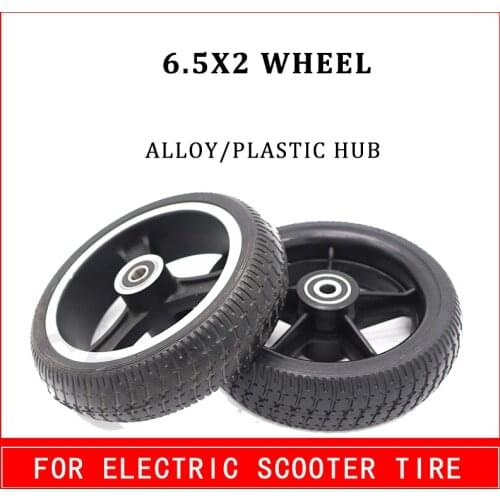 6.5INCH 6.5X2 Solid tyre wheel not afraid to tie for Fast wheel F0 jackhot carbon fiber electricFoldingscooter plastic/alloy hub