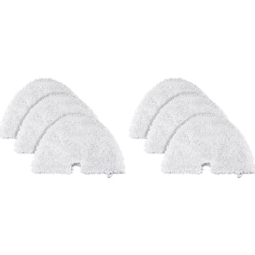 6Pcs Steam Mop Pads, Washable Microfiber Cleaning Steamer Replacement Pads for Shark Steam Pocket Mop S3500 Series