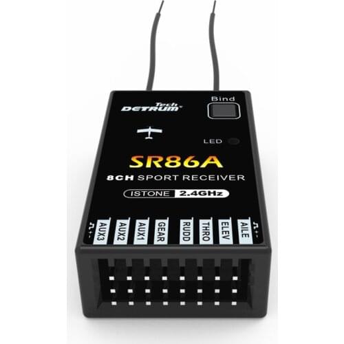 Detrum Istone SR86A 2.4G 8CH Sport stabilization receiver For Fixed Wing Airplane RC Model