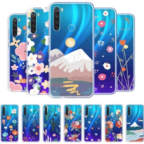 For Xiaomi Redmi Note 8T Case Clear TPU Cover For Redmi Note 8 Fashion Pattern Case For Redmi Note 8 Pro Transparent Phone Coque