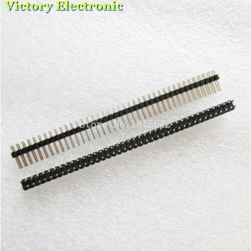 5PCS.LOT 2.54mm 2 x 40 Pin Male Double Row Pin Header Strip pin header double row