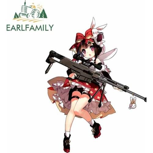 EARLFAMILY 13cm x 9.7cm For Anime Girls Frontline Motorcycle Car Stickers Fashion Graphics Decal Waterproof Suitable for VAN RV