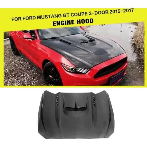 Carbon Fiber Engine Hood Auto Bonnet for Ford Mustang Coupe Convertible 2-Door 2015 - 2017