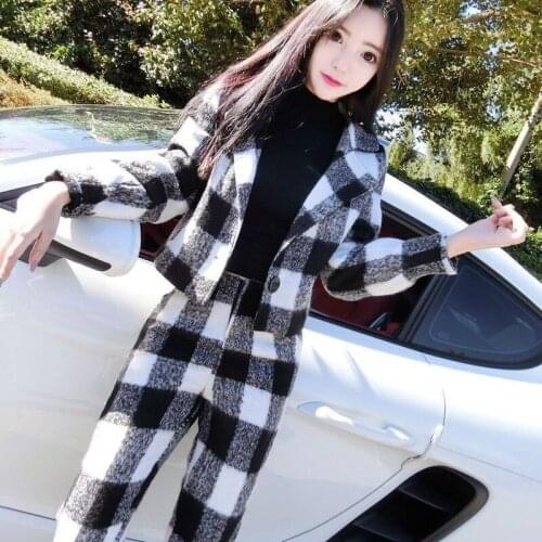 Suit Collar Jacket 2020 Autumn and Winter Temperament Goddess Fan Fashionable Two-piece Suit
