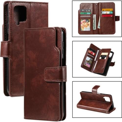 M02 M02S M12 2021 Protective Case Multi Card Slot Book Cover for Samsung Galaxy M12 Case Samsung M 12 02 02S Wallet Shell Coque