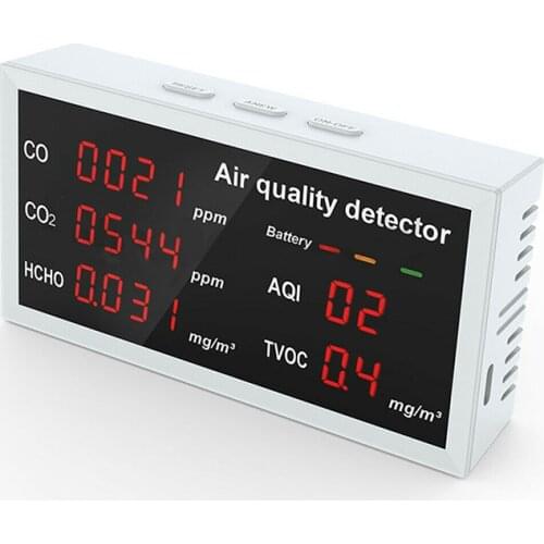 Multifunctional Air Quality Analyzer Carbon Dioxide Detector Temperature Humidity Monitor Portable Air Quality Analyzer