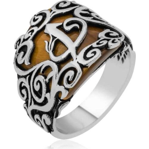 Tevuli 925 Sterling Silver Aleph Vav Male Ring