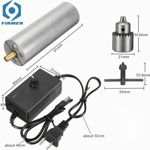 Brand New DC 6V-24V Mini Electric Hand Drill 385 DC Motor With JT0 Chuck Adjustable Speed DIY Tool Durable