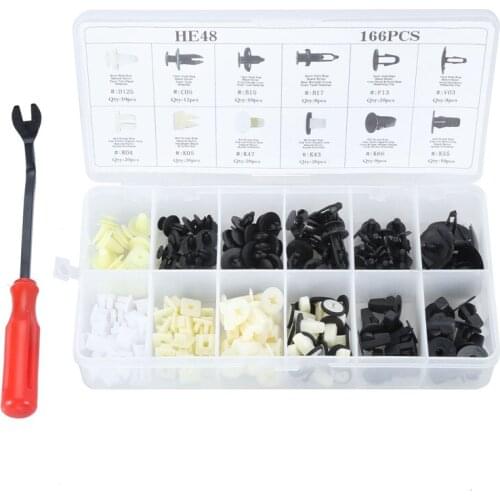 New Car Retainer Clips &Screw Grommets-12 Most Popular Sizes & Applications for GM, Toyota, Honda, Bonus Fastener Remover 166Pcs