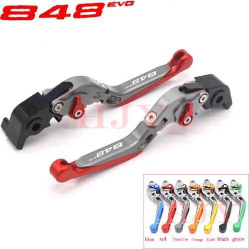 New Logo CNC Motorcycle Adjustable Brake Clutch Lever For Ducati 848 /EVO 848EVO 848 EVO 2007-2013 2010 2011 2012