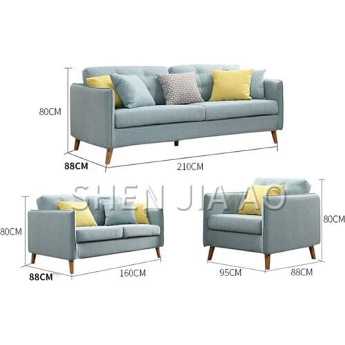 1PC Single Position Modern Fabric Sofa Apartment Living Room Leisure Nordic Style Sofa Single Combination Cotton Material Sofa