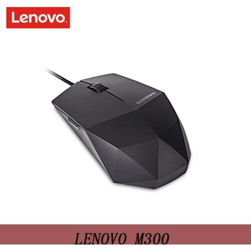 Original LENOVO M300 Wired Mouse Office Gaming Mice with 1000DPI USB Cable Large Notebook Desktop Mouse for Windows10/8/7 Mac OS