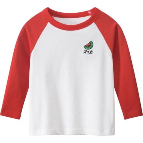 2-8T Cute T shirt For Girls Boy Clothes Toddler Baby Cotton Tee Long Sleeve Loose Basic Top Lovely Elegant Outfit Streetwear