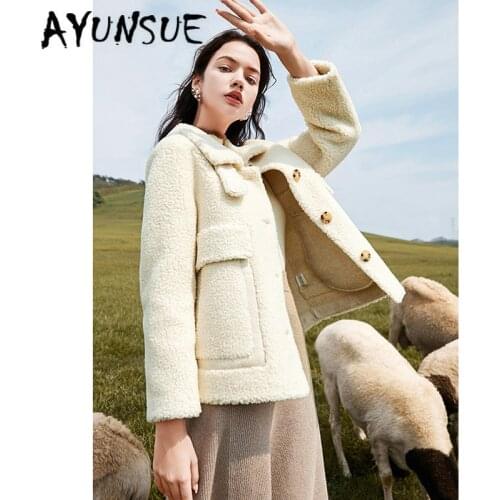 Real Fur Coat Women 100% Wool Jacket Women Clothes 2020 Sheep Shearing Autumn Winter Coat Women Korean Fur Tops HH6692 YY1907