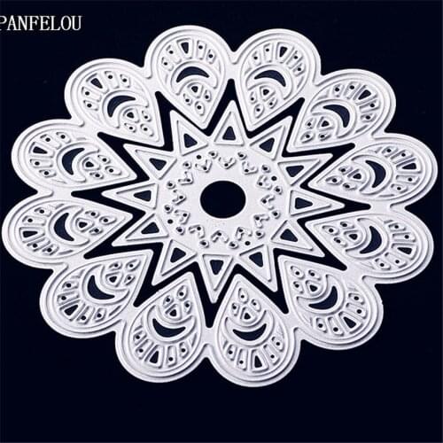 PANFELOU Metal craft Double wreaths paper die cutting dies for Scrapbooking/DIY Easter wedding Halloween cards